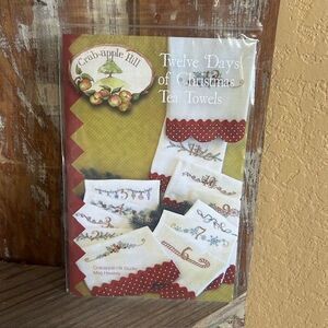 Twelve Days of Christmas Tea Towels Pattern Meg Hawkey Embroidered Towels #416